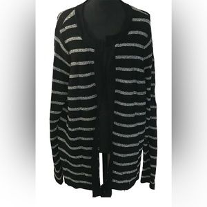 JNY Metallic striped cardigan